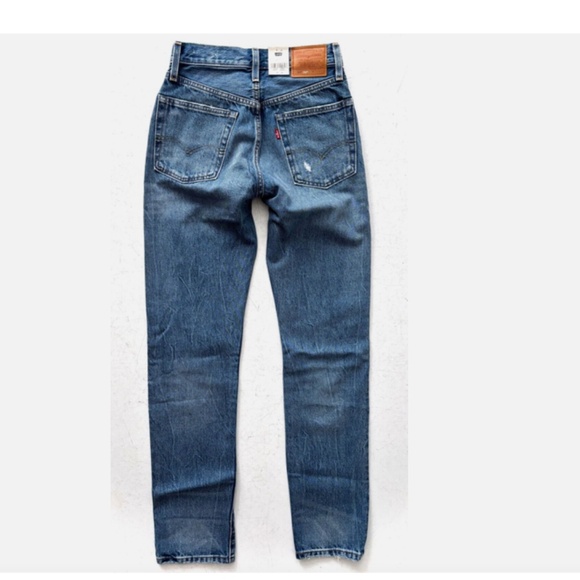 Levi's Womens Nwt 150th 501 Straight 125010424 Distressed Selvedge Jeans 24 x 32 - Picture 5 of 8